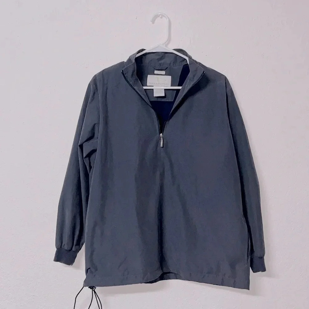 Page & Tuttle cool swing golf jacket size medium half zip blue grey golf‎ jacket